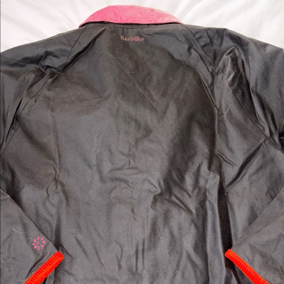 NWT BARBOUR X FLOWER MOUNTAIN Jacket in Black/ Fuchsia - Picture 16 of 16